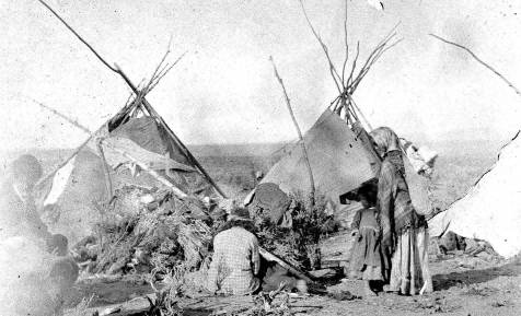 Piute Indian
              encampment near Burns, Harney County, Oregon, 1880-1900